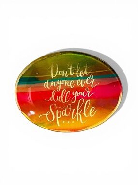 Colorful Decorative Plate with Inspirational Quote